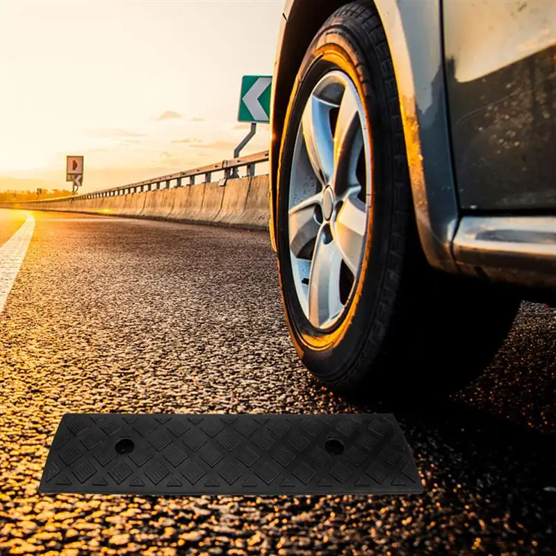 Description Picture 5 of item2pcs Rubber Vehicle Curb Ramps Threshold Bridge Tracks Ramps Motorcycle Pad Driveway Sidewalk Loading Ramp