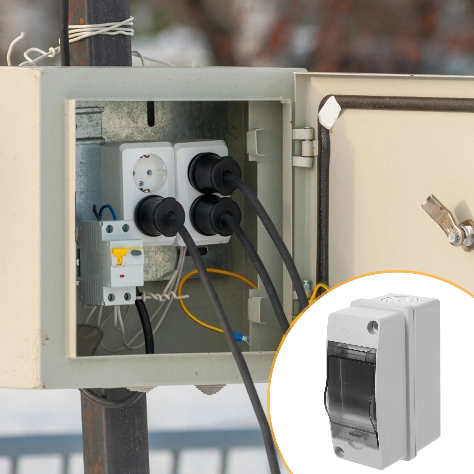

2 Way Distribution Box Small Plastic Boxes Electrical Ip Weather Proof Abs Weatherproof