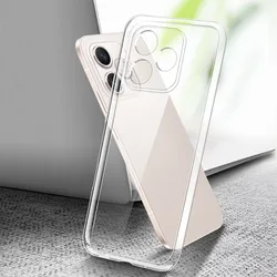 Premium Transparent Shockproof Phone Case - Soft TPU Silicone, Camera Protective Cover for Honor X5d (Clear)
