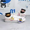 SpongeBob SquarePants white black Low Top Canvas For Men And Women Small White Summer Couple Breathable Board Shoes 3