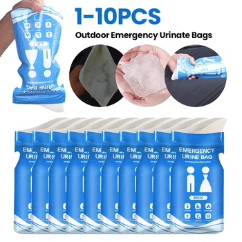 Disposable Urinal Bag Outdoor Emergency Urinate Bags 850ml Portable Urine Bag Self Sealing Vomit Bags for Pregnant Patient Kids