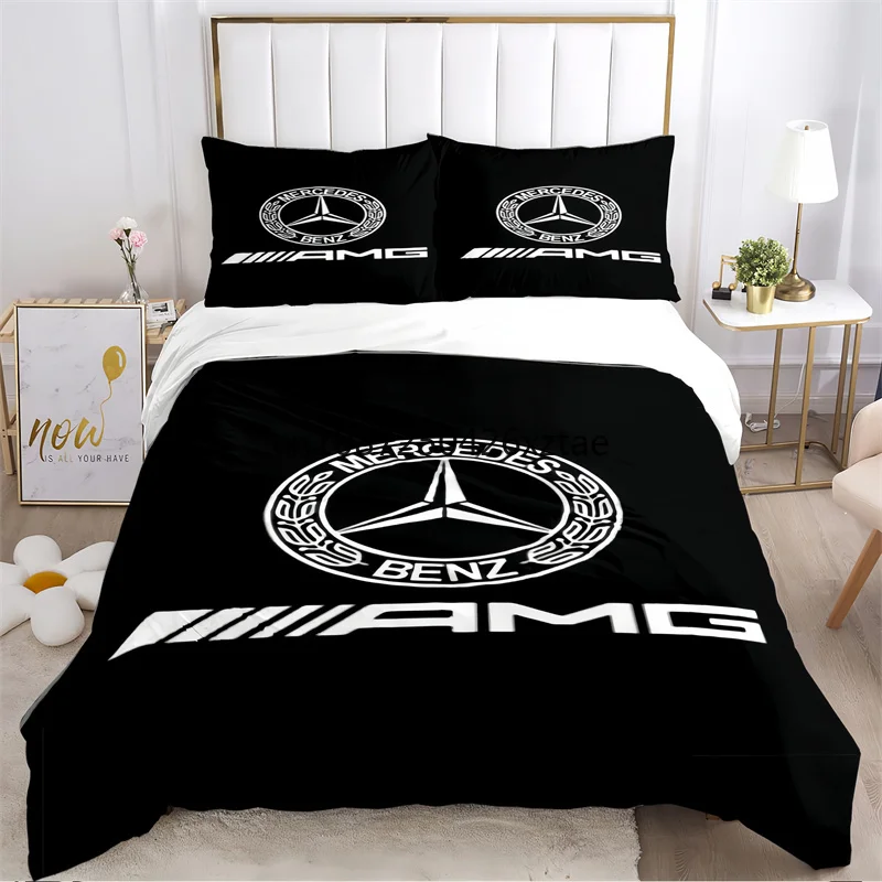 

Car M-Mercedes Benz - Z Logo Cover Sets Printed Bedding Set Double Queen King Size 2/3pcs,boys and Girls Brithday Gift