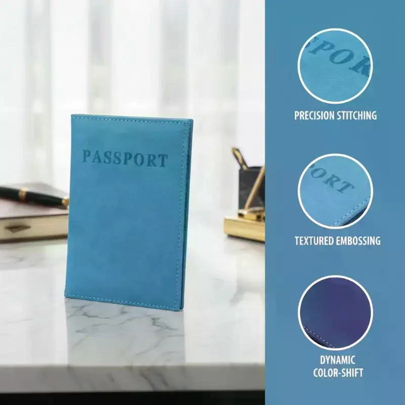 Portafoglio da viaggio in pelle PU impermeabile con scomparto per carte di credito - immagine 2
