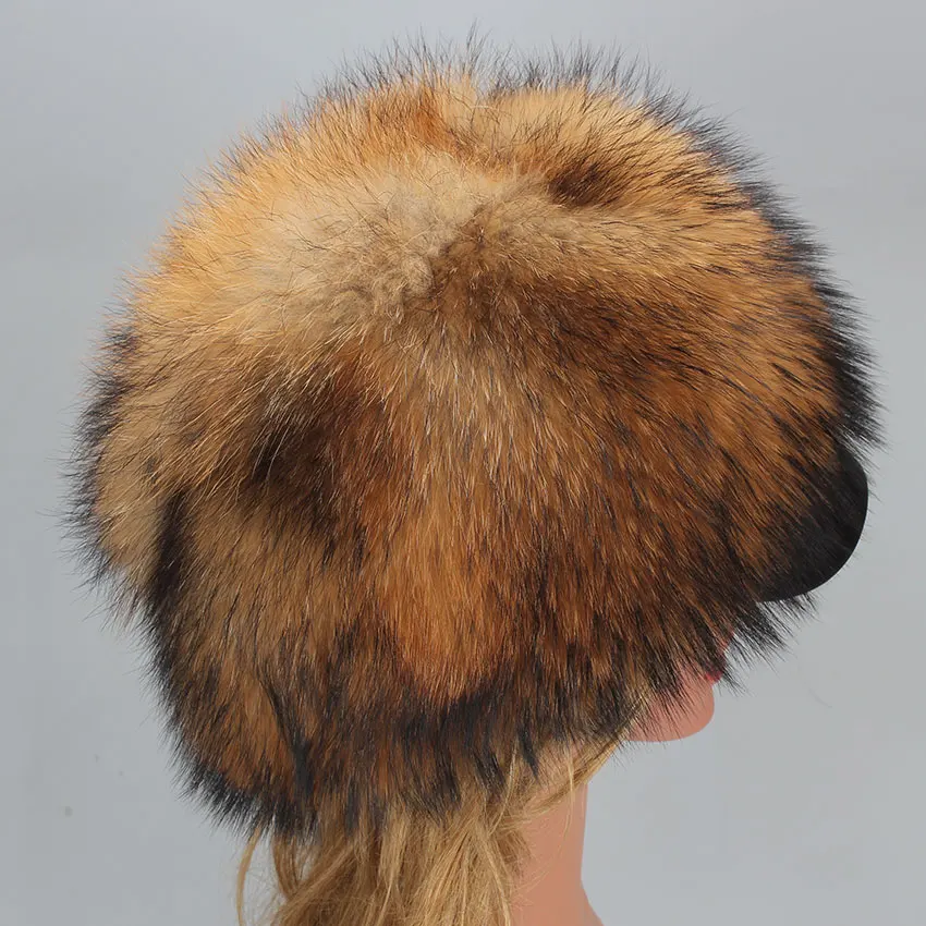 Genuine Fox Fur Hat Red Brown Tan Fur Excellent Condition Maximillian Brand Red Fox Fur Hat - Made By FurbySD main image 2