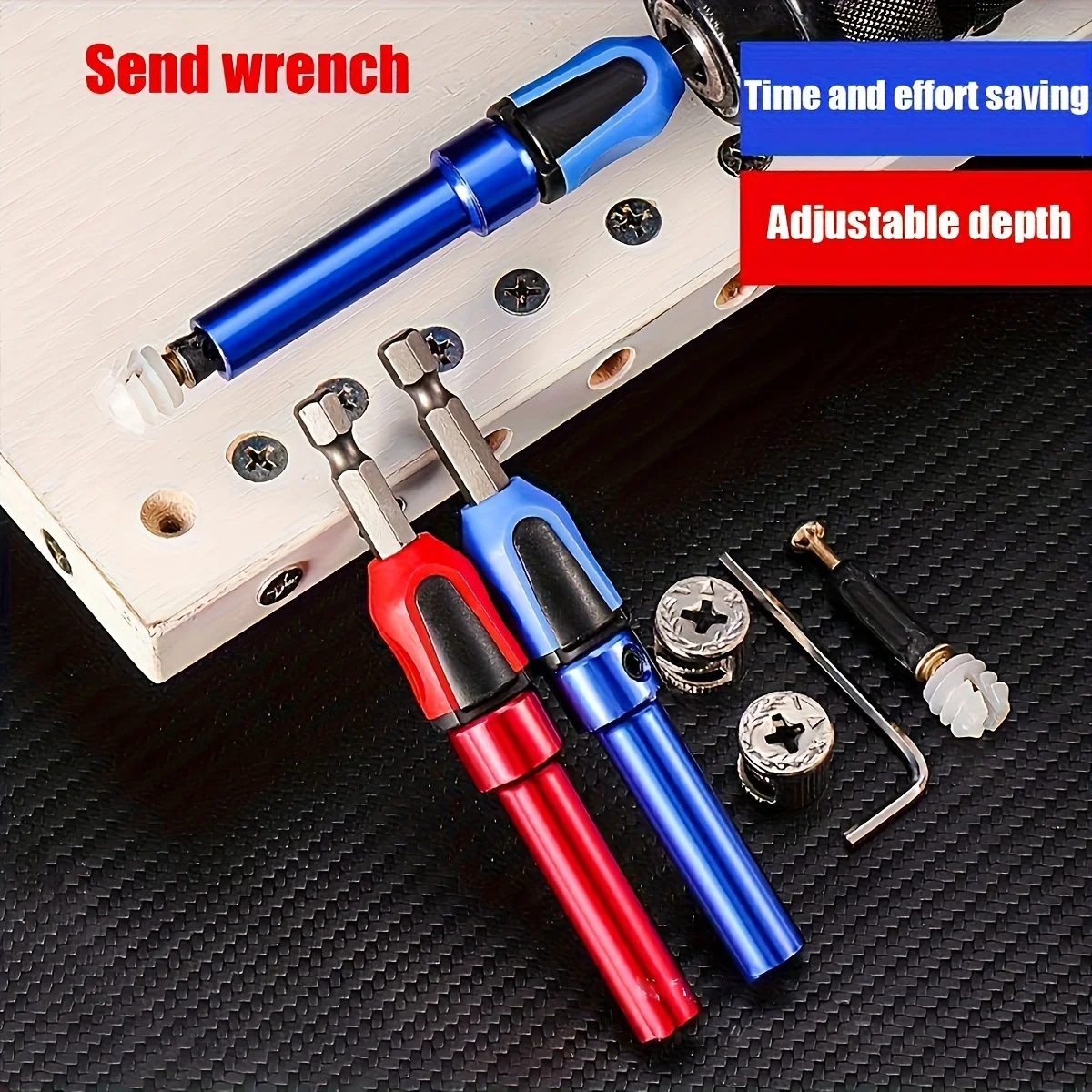 3in1 Sleeve Connector Screw Magnetic Screw Socket Screwdriver Quick Installation for Electric Power Tools