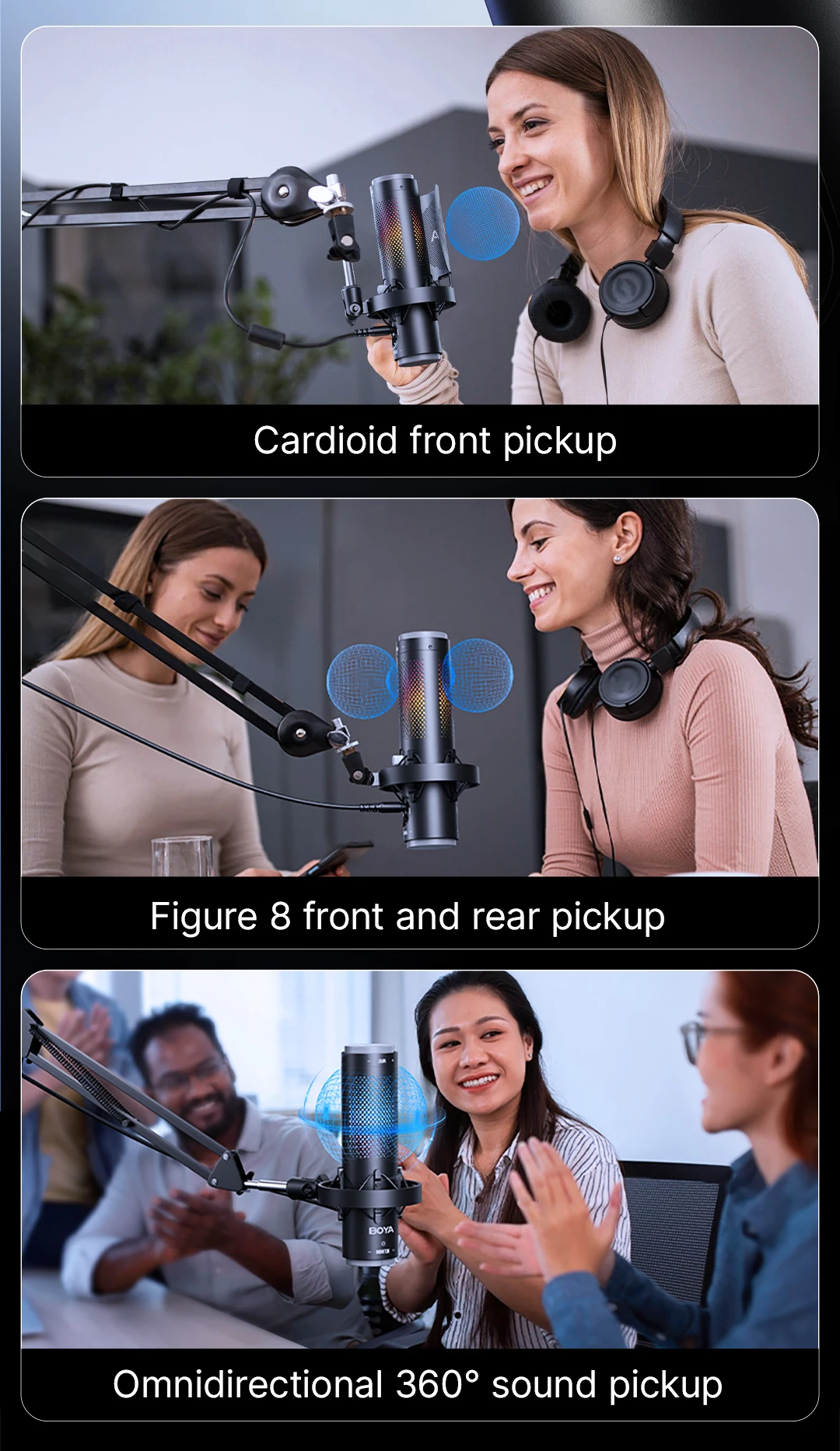 Boya K9 Vibrant Lighting Condenser Microphone in Bangladesh