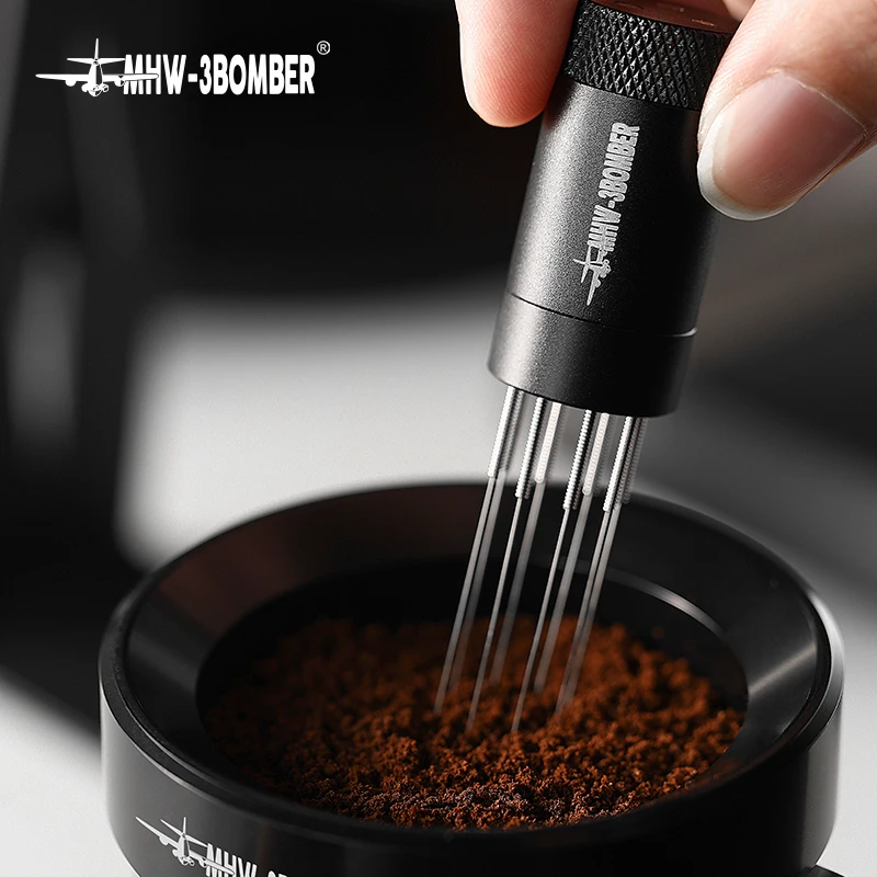 Strumento WDT FUNYKICH Per Distribuzione Caffè - 8 Aghi 0,4mm Regolabili Con Supporto Magnetico - 2