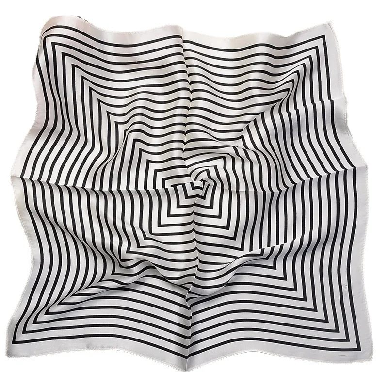 Mulberry Silk Scarves Women's Summer French Silk Scarves Versatile Twill 53cm Square