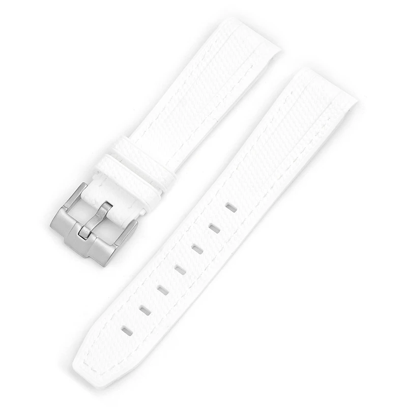 Premium 20mm Rubber Silicone Watch Band - Curved End Wrist Bracelet