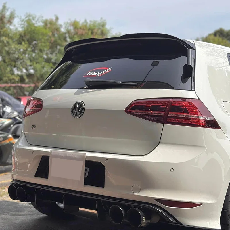Car Rear Spoiler Cap Rear Roof Lip Spoiler Splitter Wing Tuning MAXTON Style For Volkswagen Golf Mk7 Mk7.5 GTI R 2012-car rear wing spoiler car roof spoiler