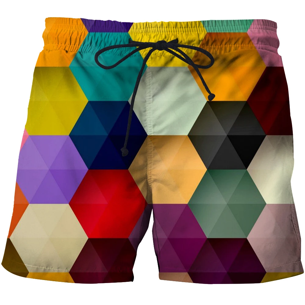 

Optical Illusion 3D Print Beach Shorts Swimsuit Quick-dry Male Short Pants Summer Casual Sports Swimming Trunks Surfing Shorts