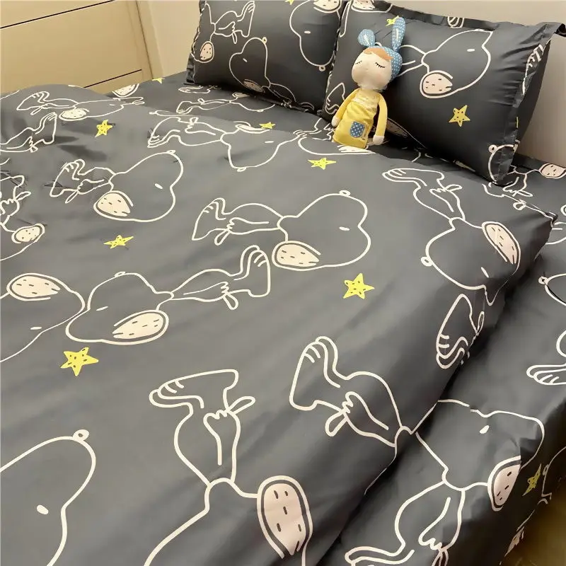 

Snoopy Dog Bedding Set Cute Kawaii Quilt Duvet Cover Boys Living Room Soft Comforter Bedding Children Kids Cover Sets Gifts