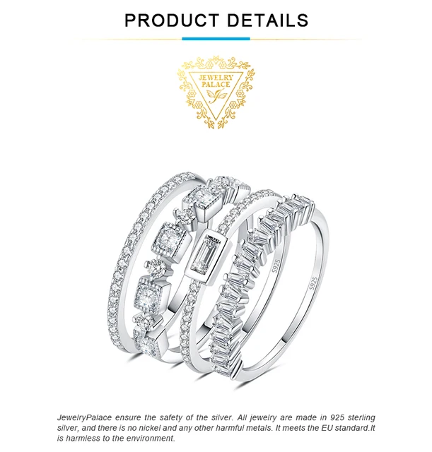 Eternity Ring Stack Engagement - Jewelrypalace 4 - Aliexpress