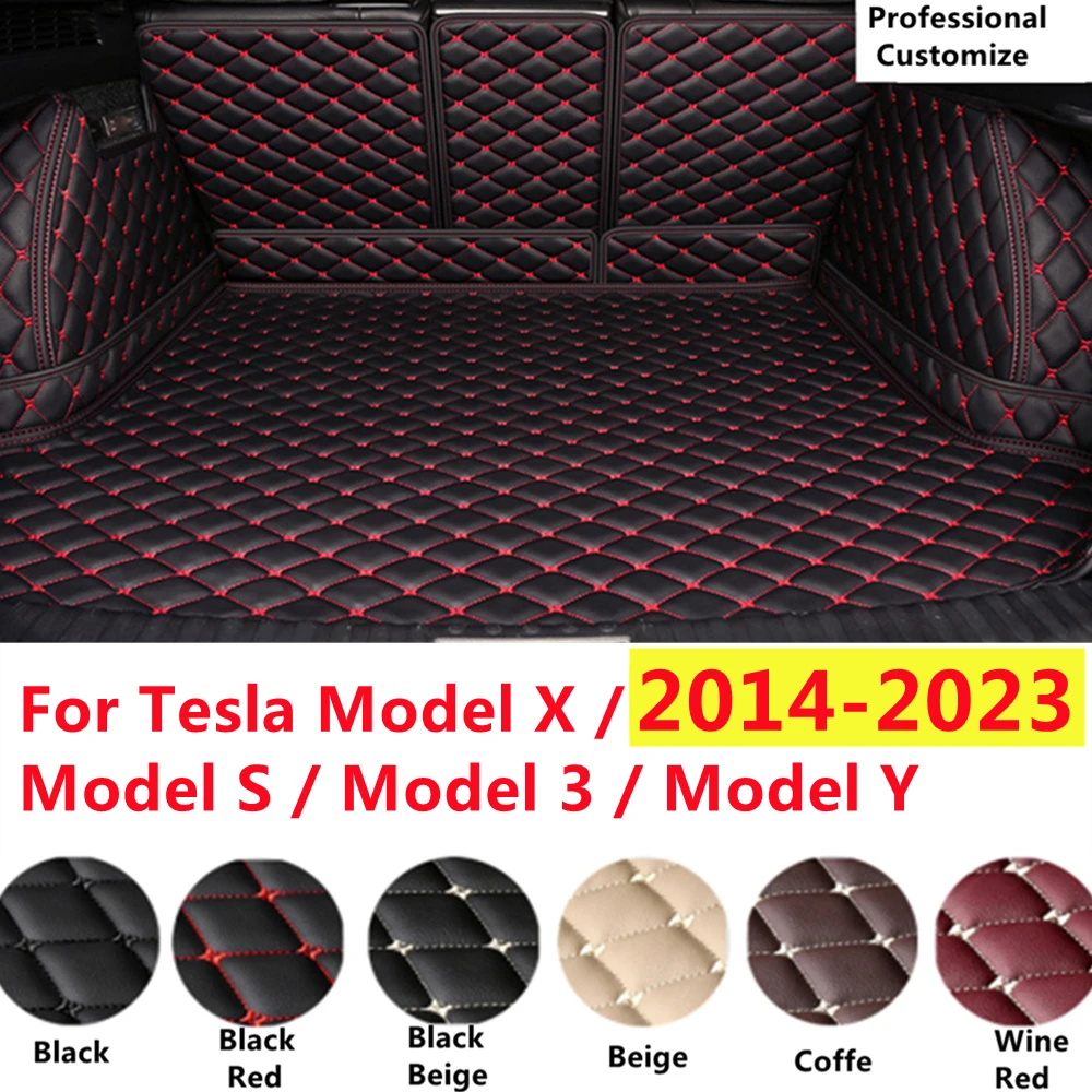 

SJ XPE Car Trunk Mat Fit For Tesla Model-Y Model-3 Model-X Model-S 5SEATS 2023 2022 2021 2020-2014 Auto Fittings Tail Boot Tray