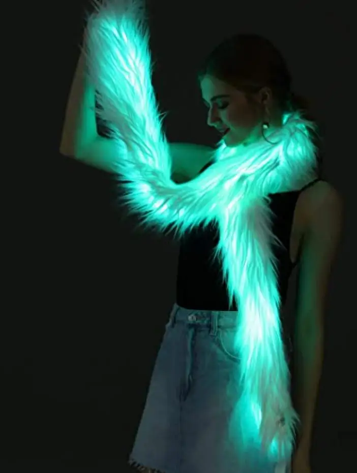 Glowing Feather Boa LED Lights Boas Scarf for Party Wedding Costume Tree  Home Decoration Halloween Christmas Tree Party Decor - AliExpress