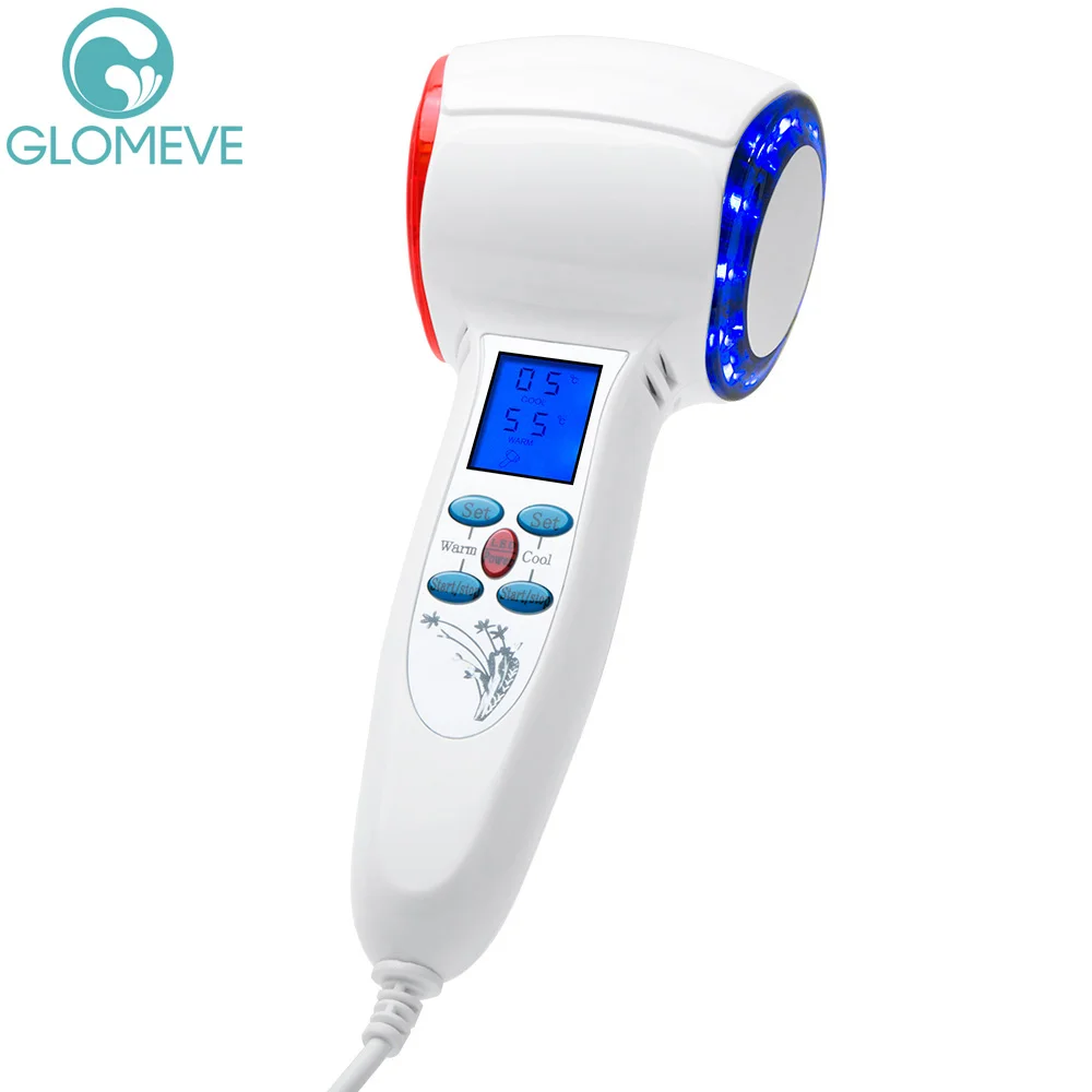 Ultrasonic Cryotherapy Hot Cold Hammer Facial Lifting Shrink Pore Massager Face Red Photon Ac Treatment Beauty Care_voghion.com