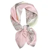 1pcs Cashew Flower Rose Pattern Silk Scarf Women's Simulated Silk Fresh and Elegant Versatile Fashion Decorative Square Scarf 3