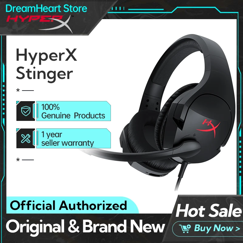 

Original HyperX Cloud Stinger Gaming Headset Headphones With Microphone For PC PS4 Xbox Headphone