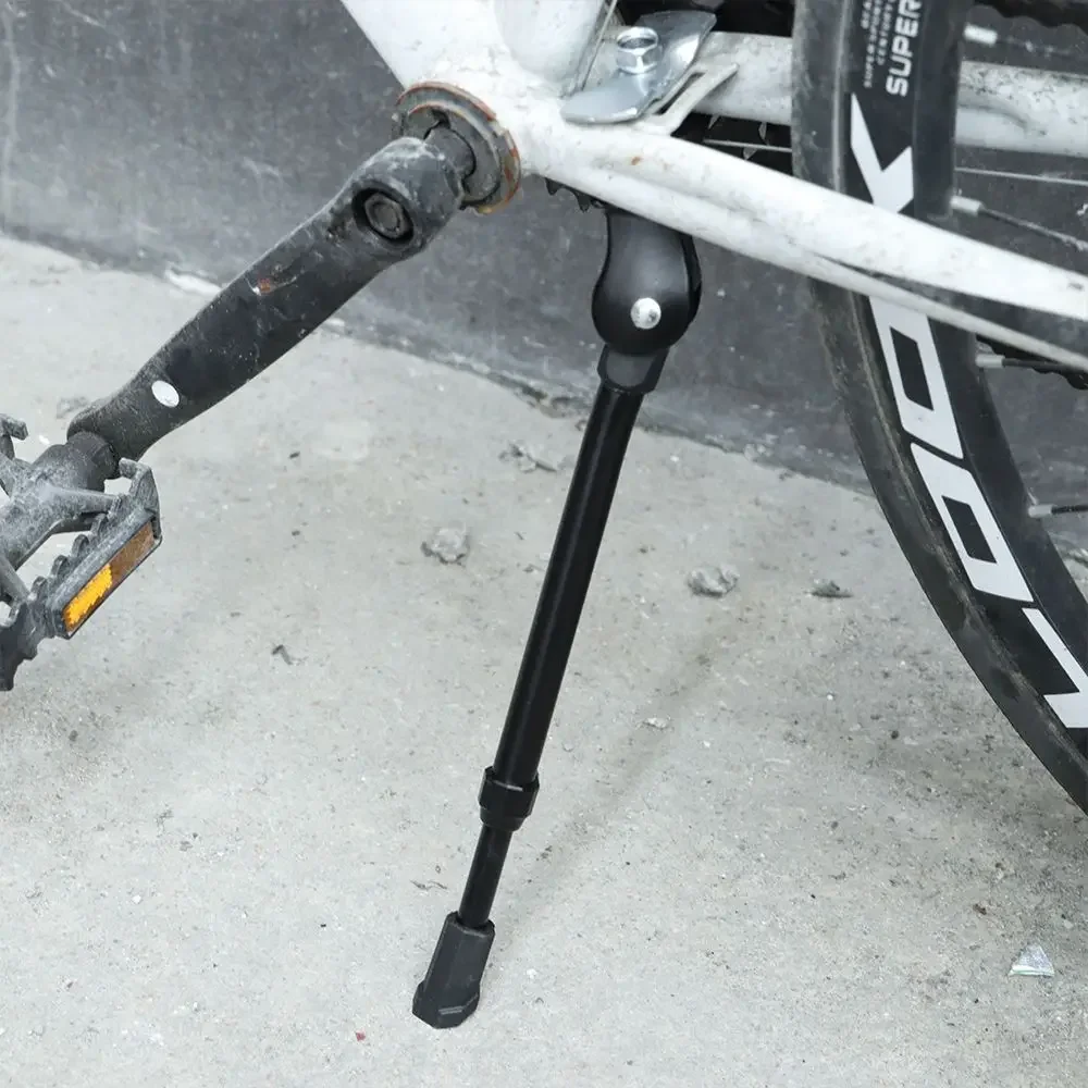 Heavy Duty Adjustable Alloy Bike Kickstand in Black/Silver
