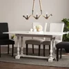 Farmhouse Folding Trestle Console Dining Table, brown – Perfect for Small Spaces 2