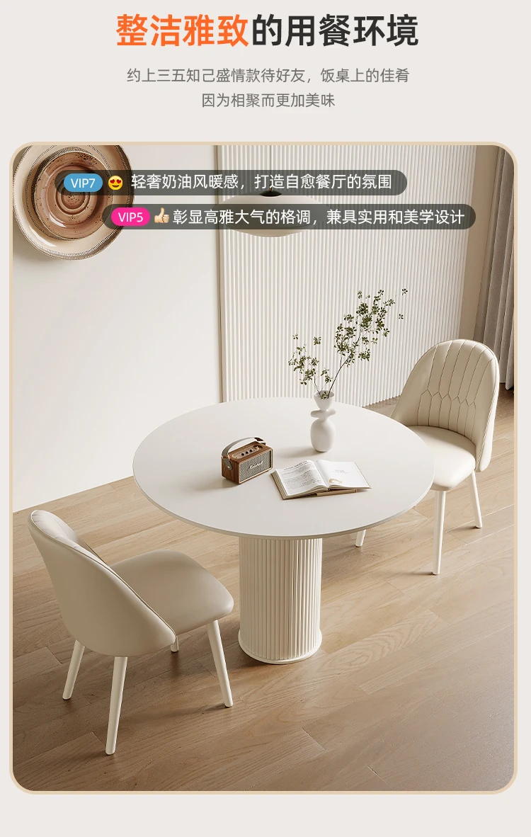 Description Picture 5 of itemWhite Center Round Dining Table Camping Waterproof Restaurant Dining Table Luxury Outdoor Mesas De Jantar Hotel Lobby Furniture
