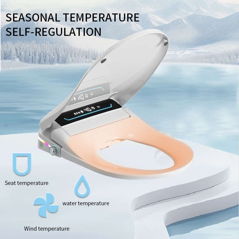 Chaozhou New Model U V Shape Inteillgent Slow Close Toilet Seats Auto Clean Smart Toilet Seat Electric Smart Seat Cover