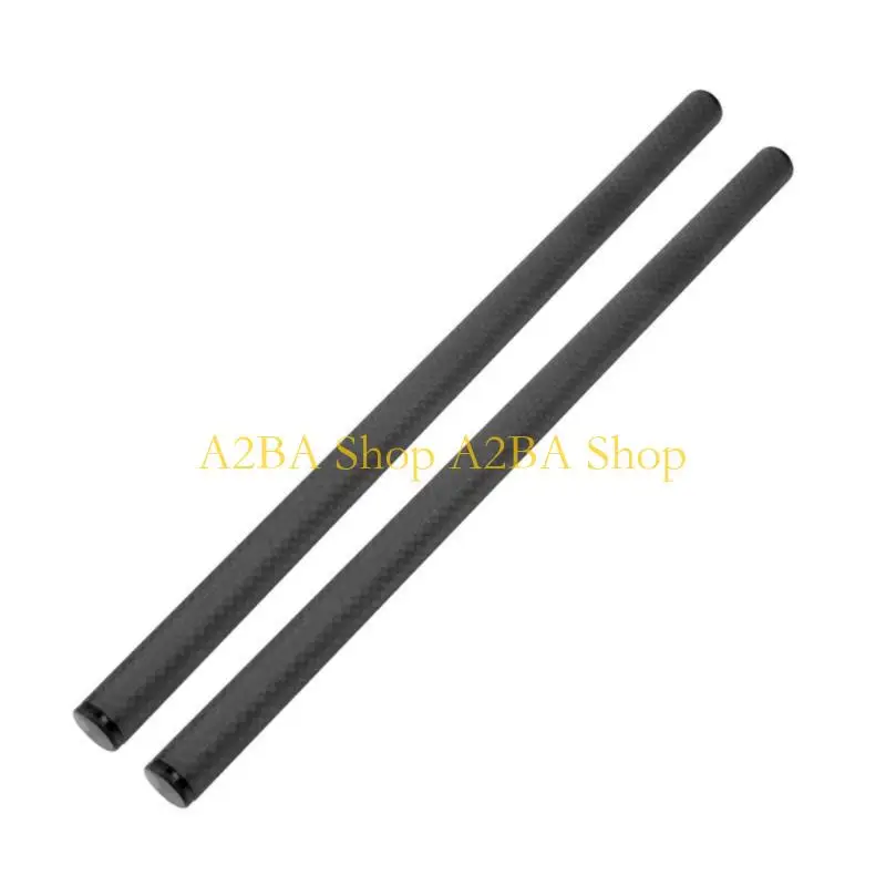 A2BA 2Pcs 10/25/30/40cm 길이 탄소 섬유 튜브 막대 15mm 망원 렌즈 지원
