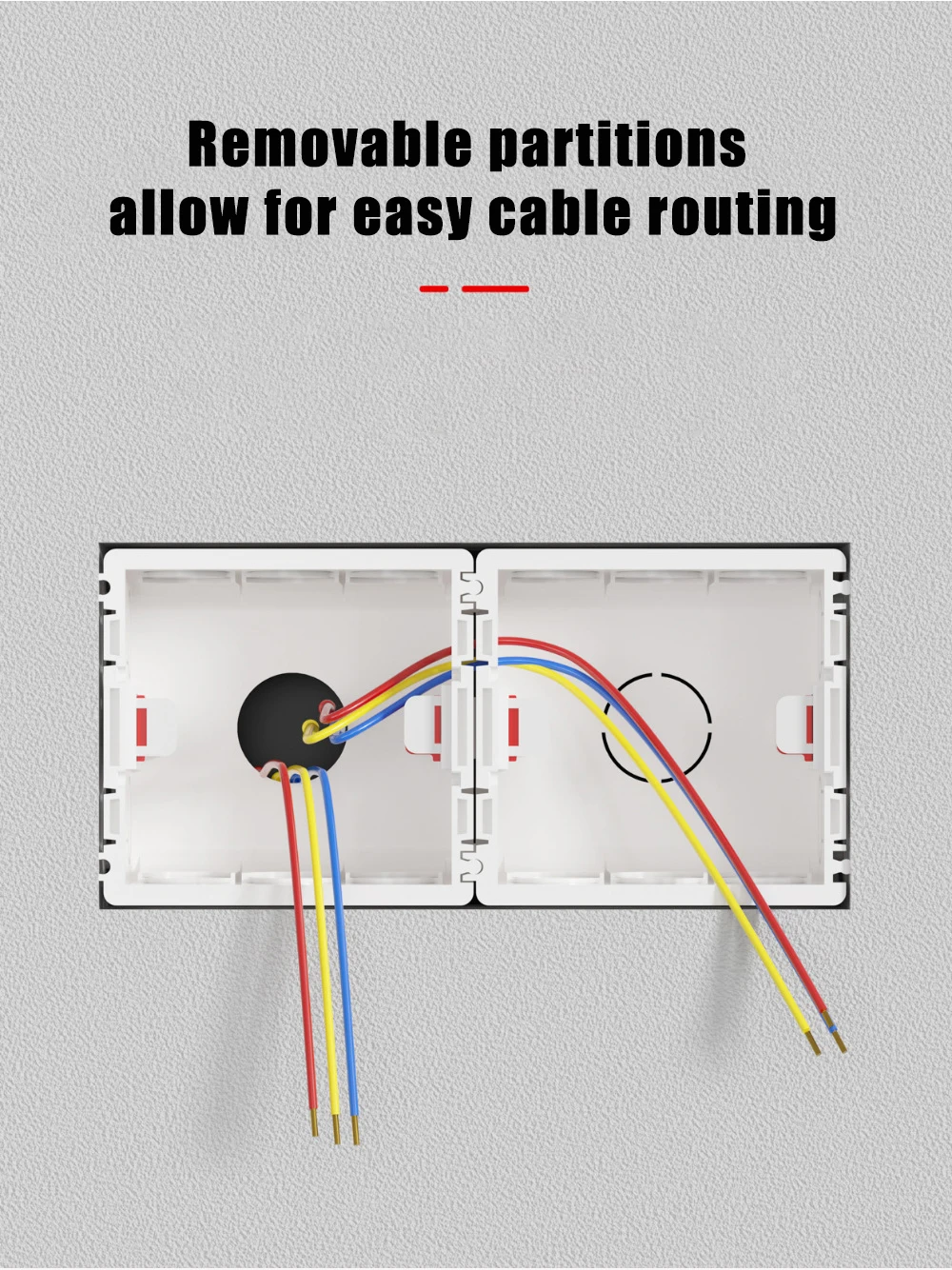 Type 86 concealed bottom box, switch and socket concealed box, PVC fireproof and