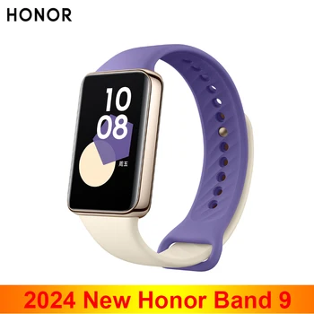 2024 New Original Honor Band 9 Smart Band All-day Blood Oxygen 1.57'' AMOLED Screen Heart Rate Smartband 2 Weeks Battery Life 1
