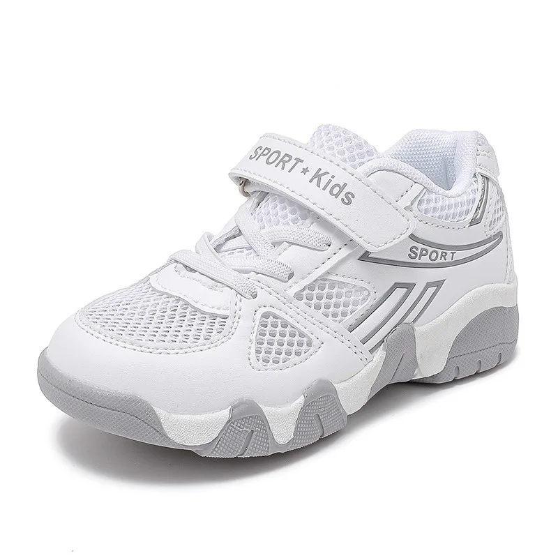 Mesh Sneakers, Breathable Children's Mesh Shoes, Boys' Campus White Shoes, GirlsLightweight, Versatile and Breathable
