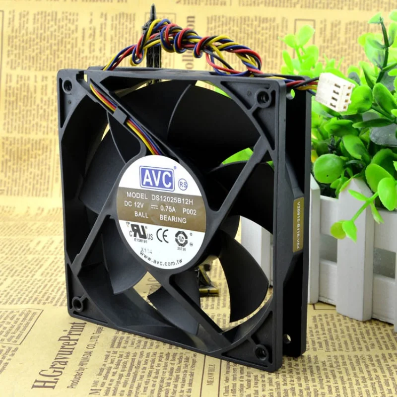 

Ds12025b12 H 12025 12V 0.75a 12cm поддержка PWM контроллера температуры и скорости вентилятор