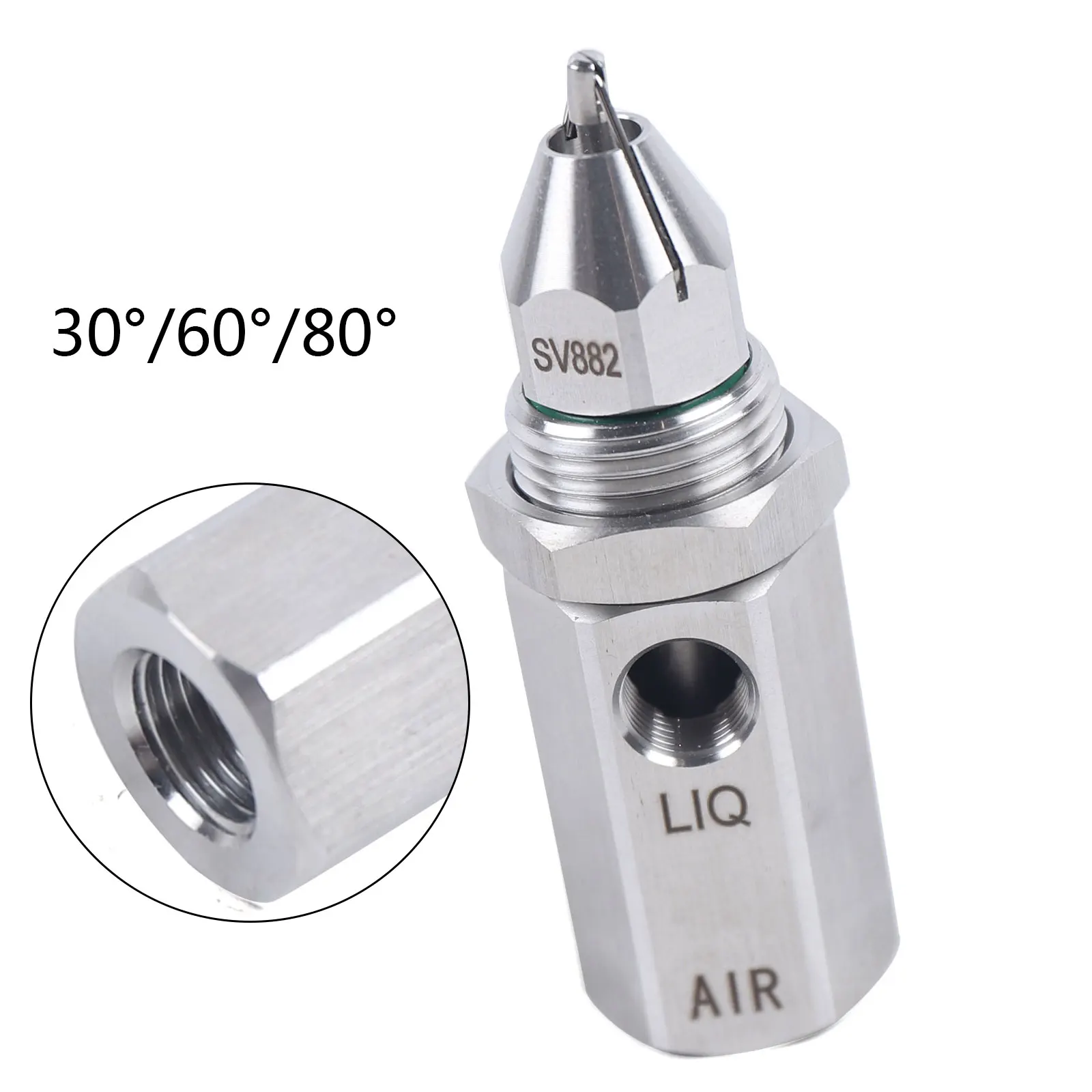 

Air Atomizer Nozzle Dry Fog Super fine mist Ultrasonic Nozzle 30°