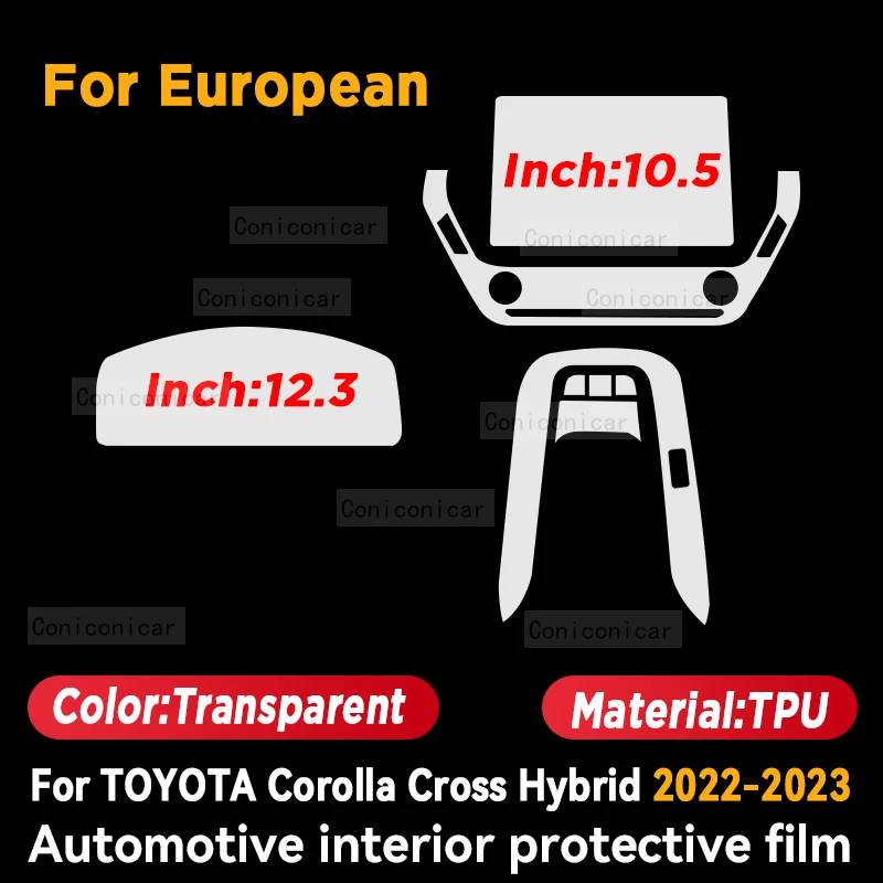 For TOYOTA Corolla Cross Hybrid 2023 Car Interior Gearbox Panel  Anti-Scratch Protective Transparent TPU Film Accessories Sticker -  AliExpress