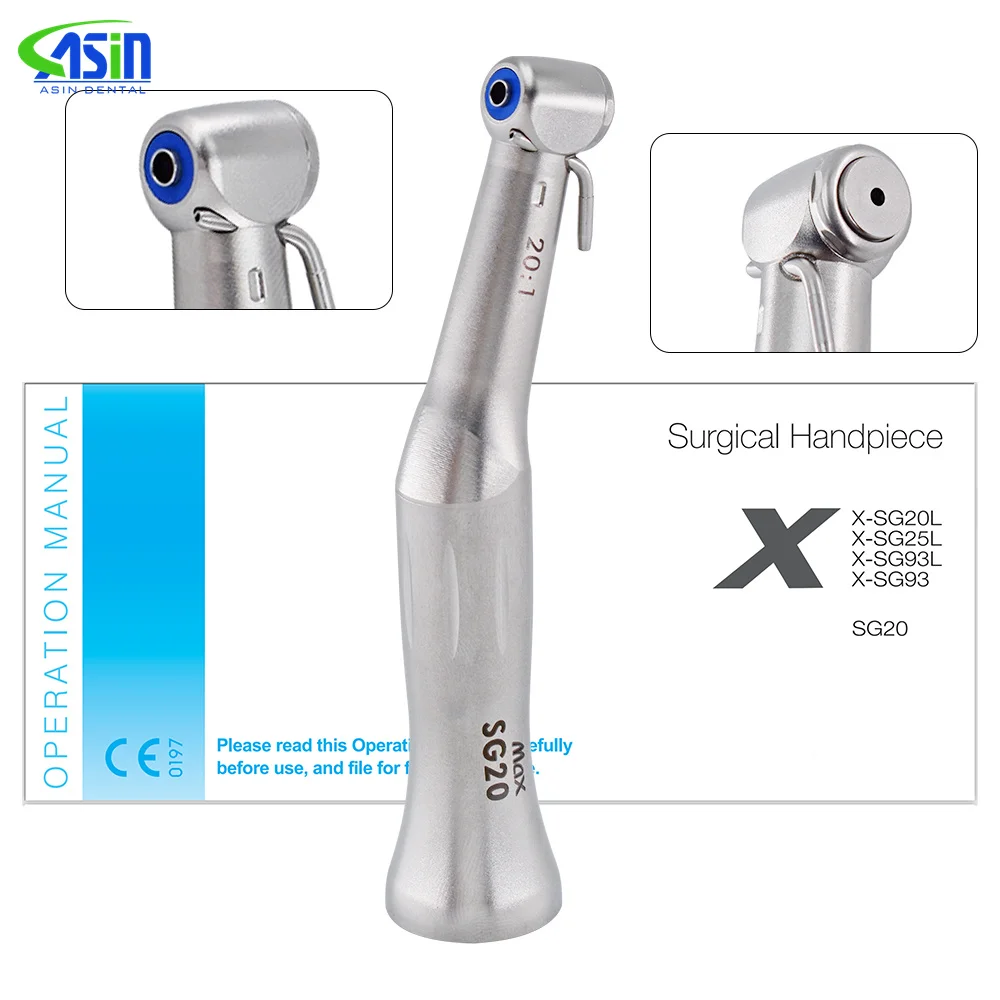 

Dental 20:1 Reduction Implant Surgery Contra Angle Low Speed Handpiece S-MAX SG20 Air Turbine Tools and equipment for dentistry
