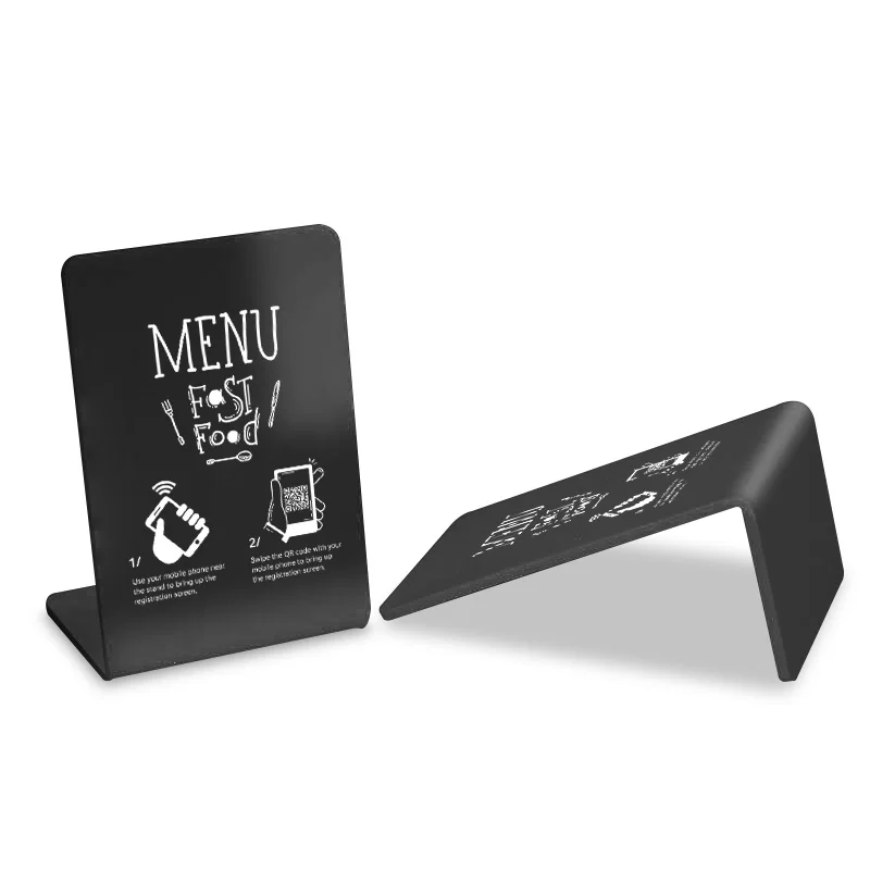 

Customized Custom Acrylic Table Stand NFC Restaurant Menu Holder Bar NFC Menu Display Stand QR Code