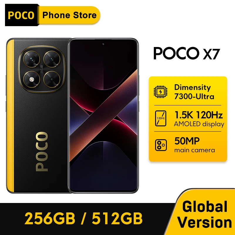 【新品・未使用】POCO X7 Pro 8GB/256GB グローバル版 POCO X7グローバル版スマートフォン 50MP OISカメラ 5110mAh
