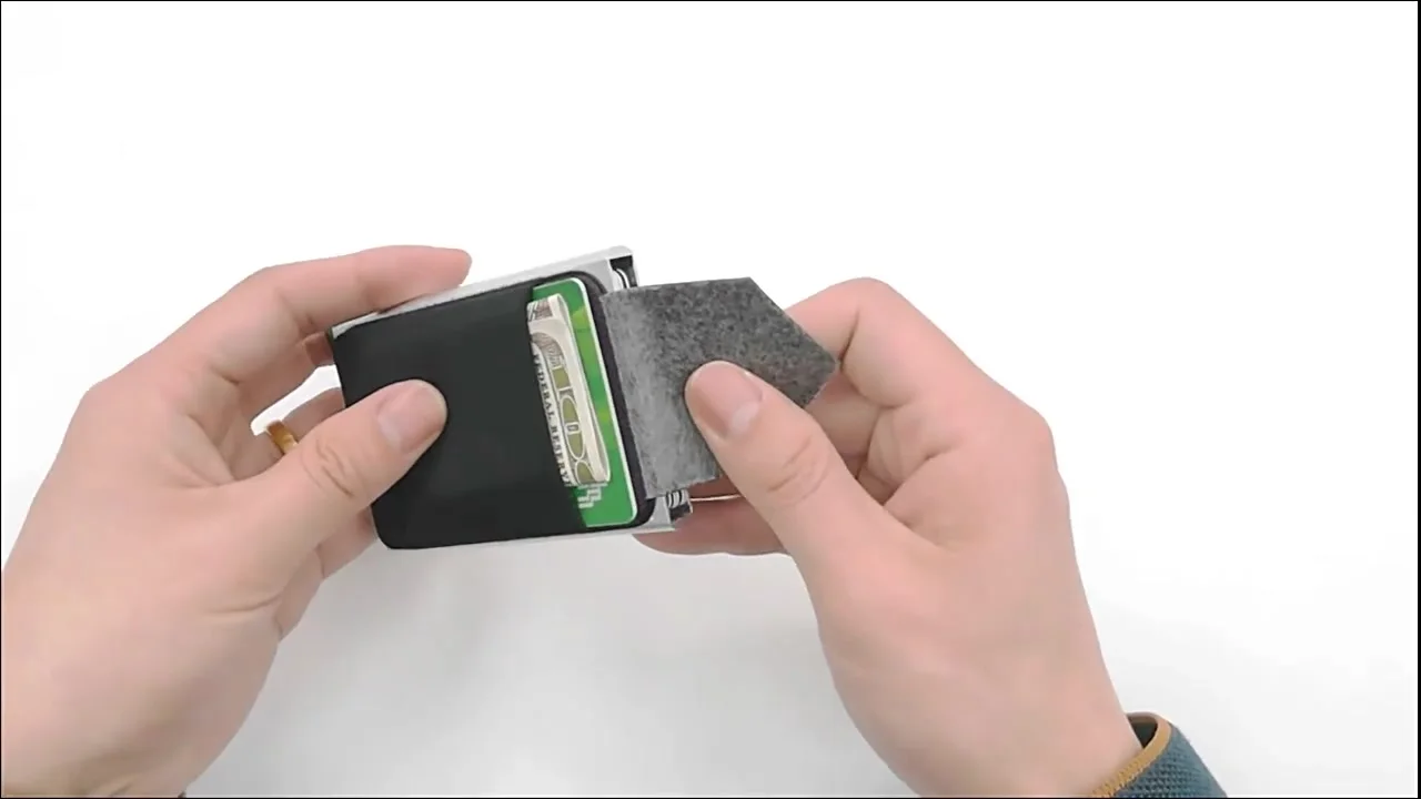 RFID 차단 슬림 금속 지갑 코인 포켓 카드 케이스 카드 스크래치 제거 지갑 RFID 지갑 남성용 슬림 알루미늄 홀더 팩트