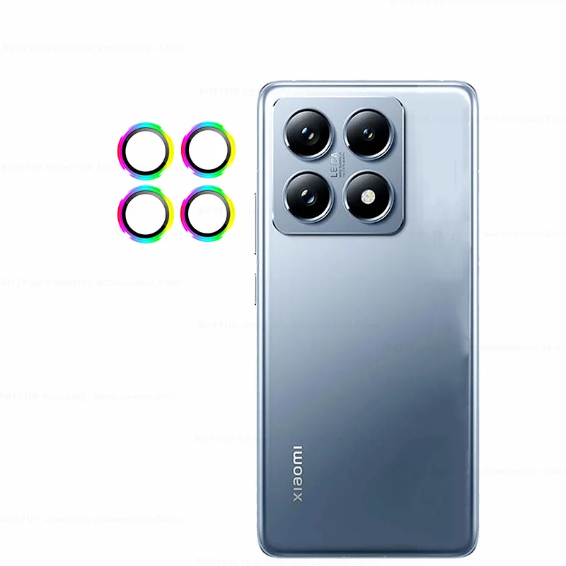 Premium 3D Tempered Glass Camera Protector with Metal Ring