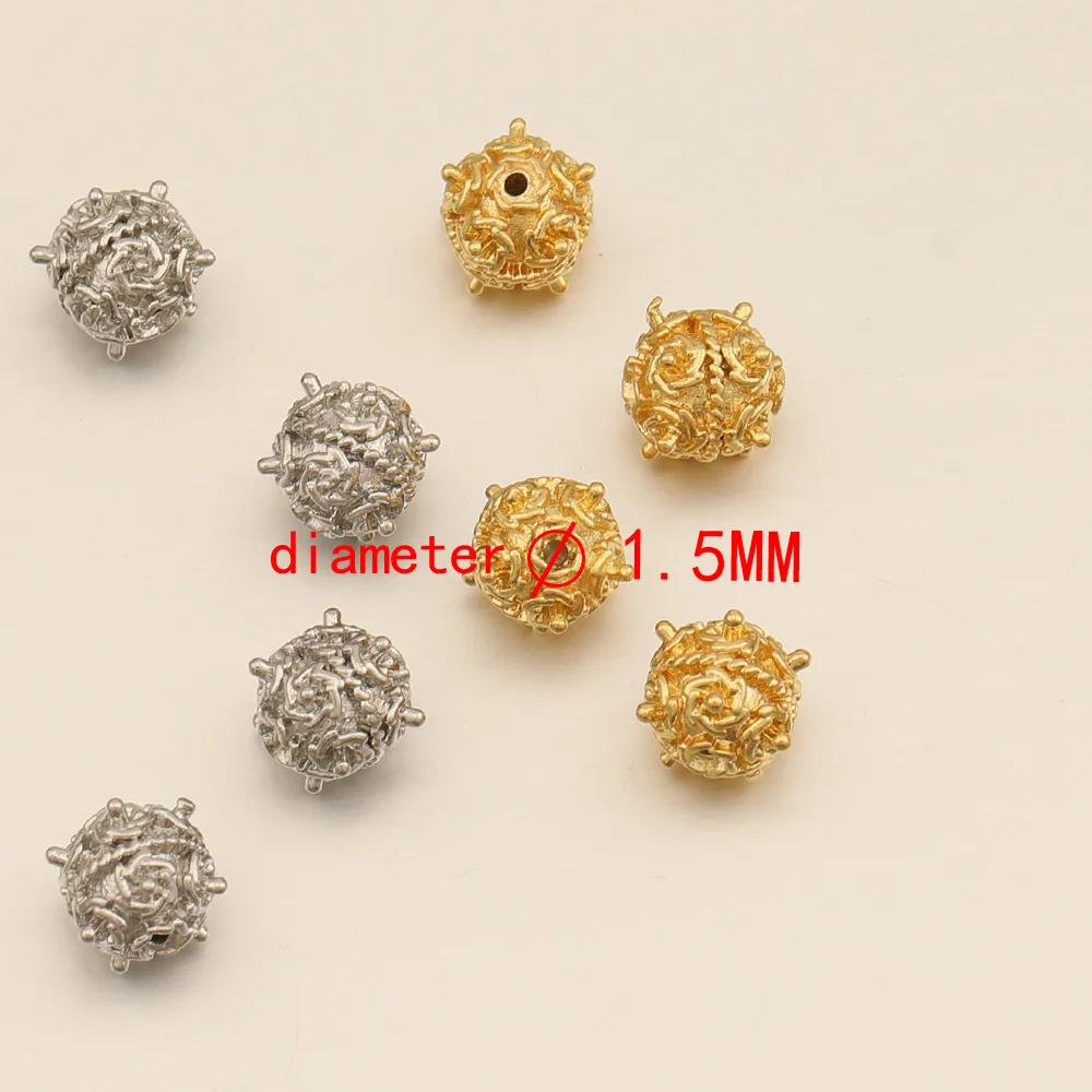 Cordial Design 7*7MM 100Pcs Jewelry Copper Bead/Round Shape/Genuine Gold Plating/Jewelry Findings & Components/DIY Hand Made - cordial