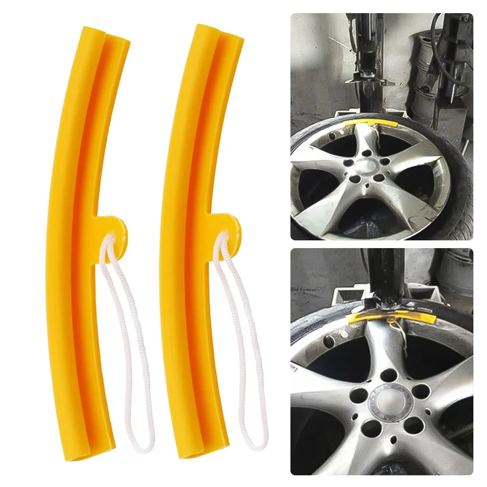 2Pcs Protezione per cerchioni per pneumatici, protezioni per cerchioni per moto per auto Protezione per bordi di pneumatici Strumenti per la riparazione di pneumatici(Blu