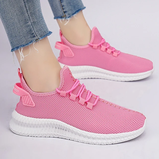 Zapatillas de correr transpirables para hombre y mujer, zapatos informales con plataforma, ligeros, vulcanizados, flexibles, antideslizantes - Imagen 5
