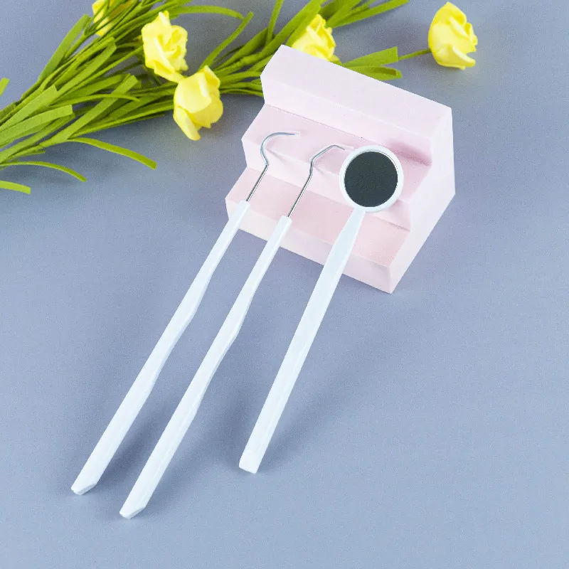 

Dental Probe Stain Remover 3PCS Set of Oral Anti Fog Dental Mirror Care Tools Dental Room Equipment