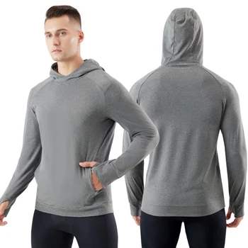Autumn Winter Running Hooded Jacket Warm Windproof Long Sleeve Coat Outdoor Skiing Plush Fitness Training Clothes Fashion 6
