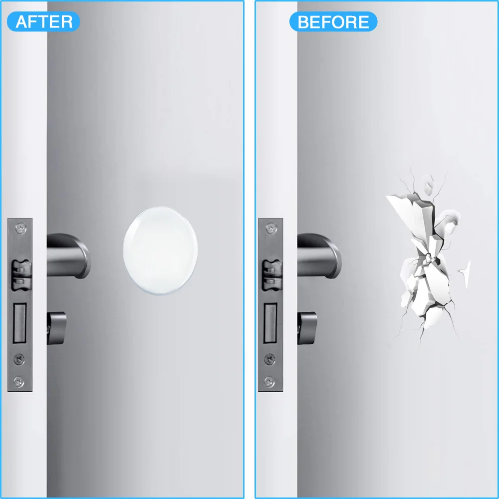 Silicone Door Stoppers 1/5pcs Door Stopper Handle Bumpers Silicone Self Adhesive Mute Anti-Shock Protection Porte Pad Home Decoration Wall Protection