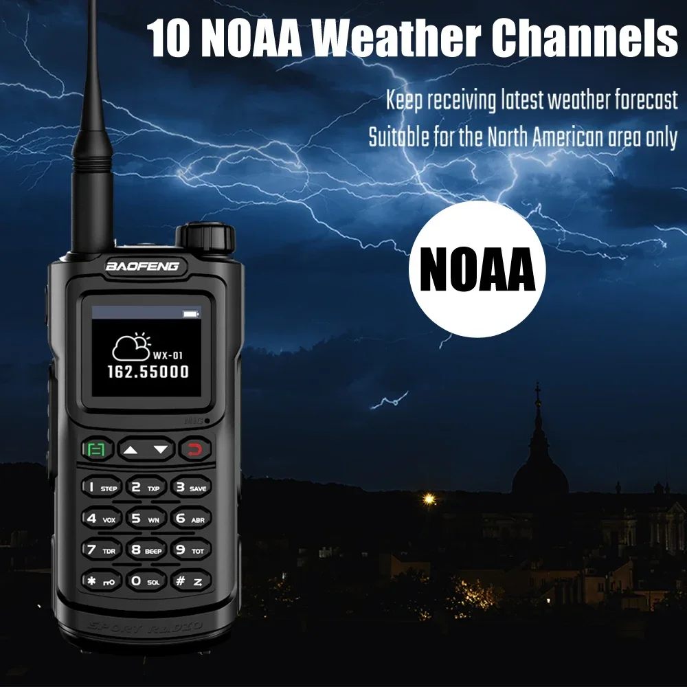 BaoFeng Original Walkie Talkie 30KM Long Range Wireless Copy Frequency Stopwatch Waterproof Two Way Radio 1.77" LCD NOAA G30 Pro 3