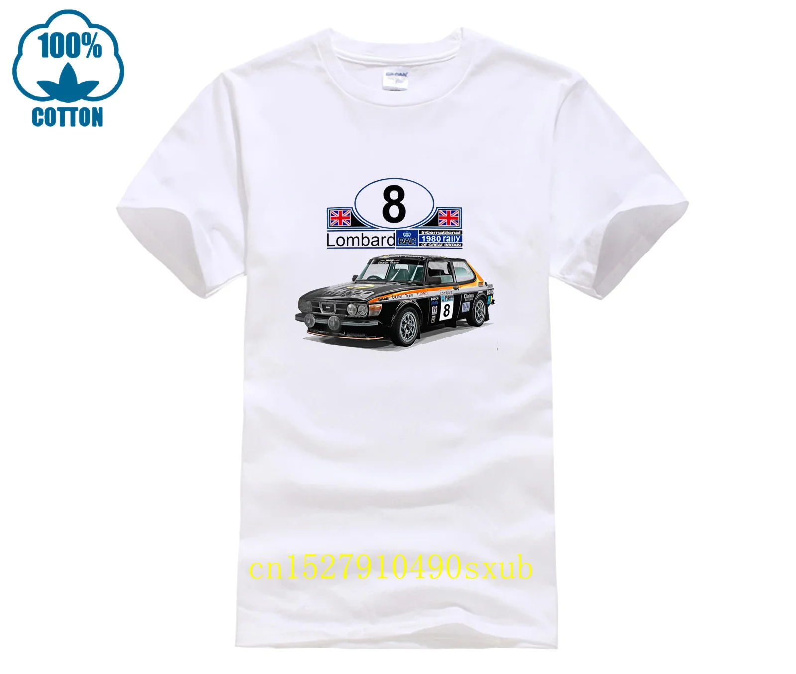 99 Turbo 1980 Rac Rally T-Shirt In Morbido Cotone Wrc