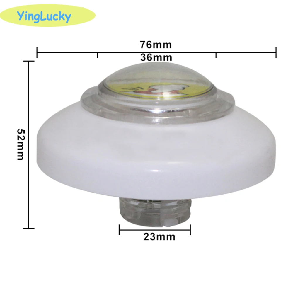 10pcs 76mm 아케이드 LED 버튼 12V 전구 마이크로 스위치 크레인 기계, 아케이드, 자동 판매기에 대 한 다채로운 조명 버튼