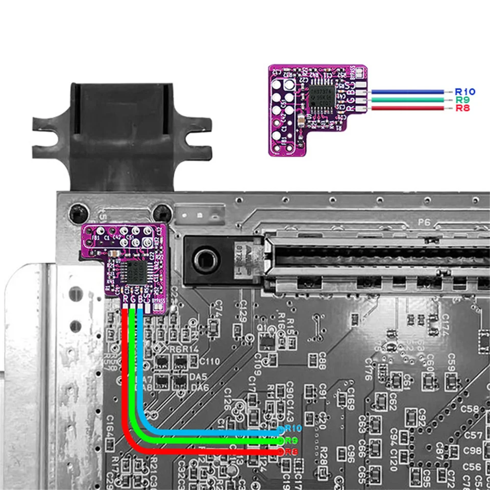ABGIN64 RGB MOD Kit for N64 NTSC Consoles RGB Module Chip for Nintendo 64 NTSC Modified RGB Output Module
