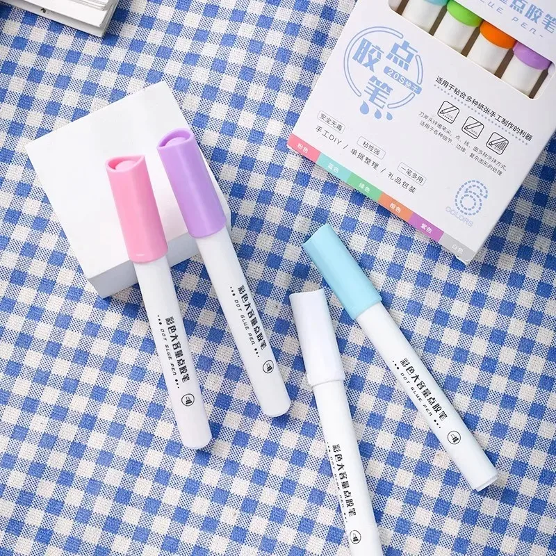 빠른 건조 접착제 스틱 컬러 젤리 솔리드 펜 모양 대용량 어린이 DIY 저널 노..