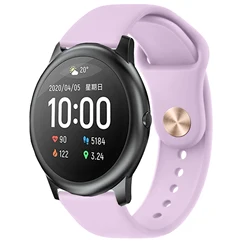 Silicone Smartwatch Replacement Band - Universal Fit for Mibro Lite (Light Purple)